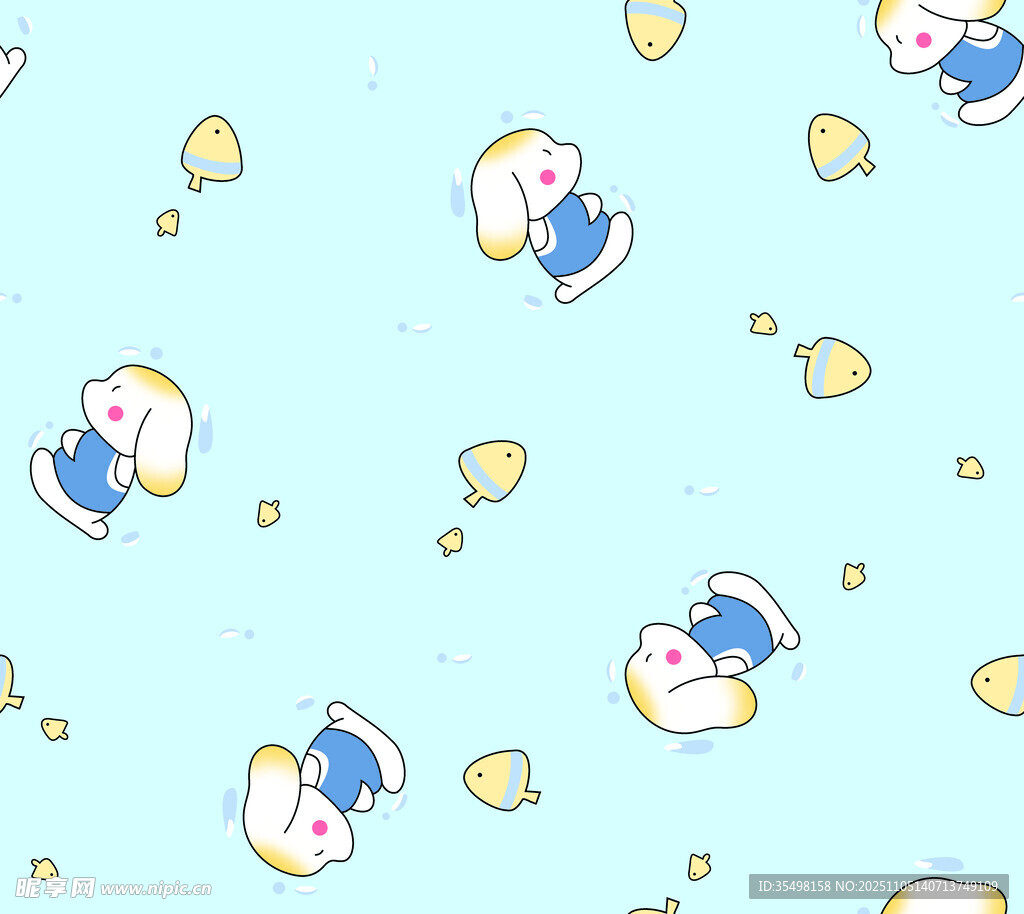 可愛小兔圖案背景