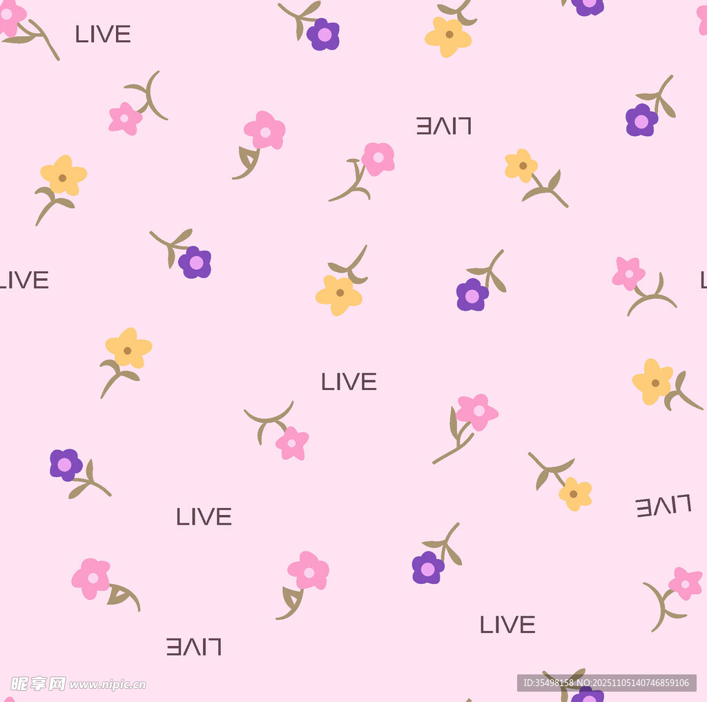粉色花卉愛心圖案背景