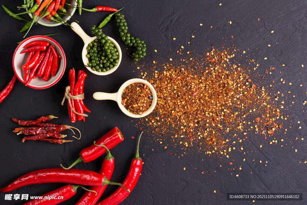 多樣火辣香料展示