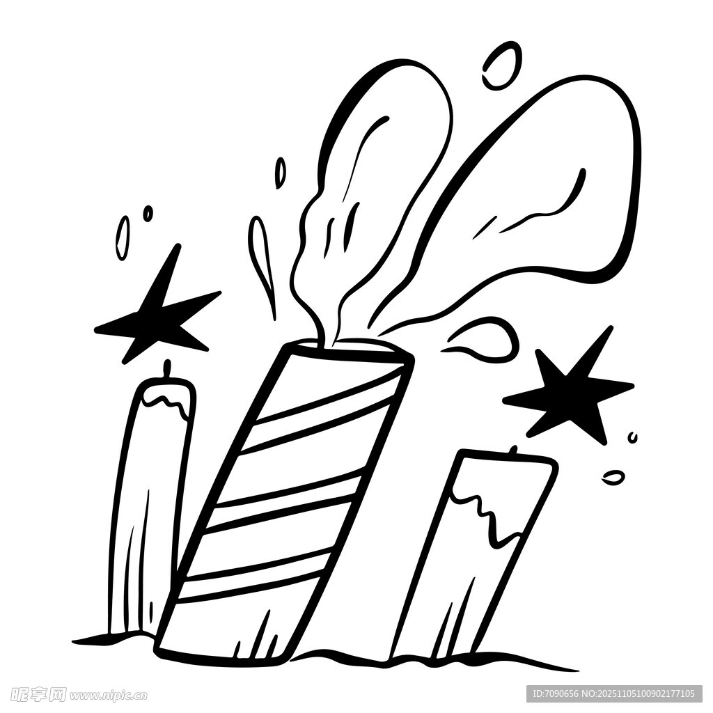 慶祝煙花與蠟燭