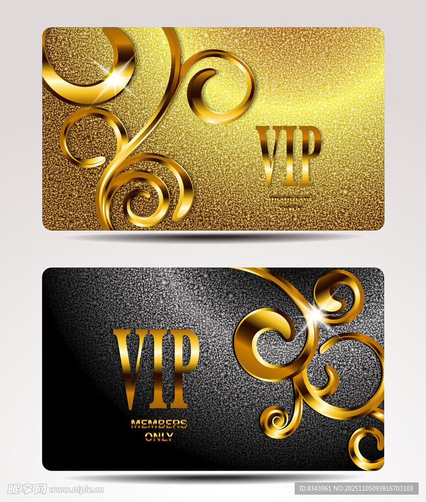 黑金VIP會員卡設(shè)計模板