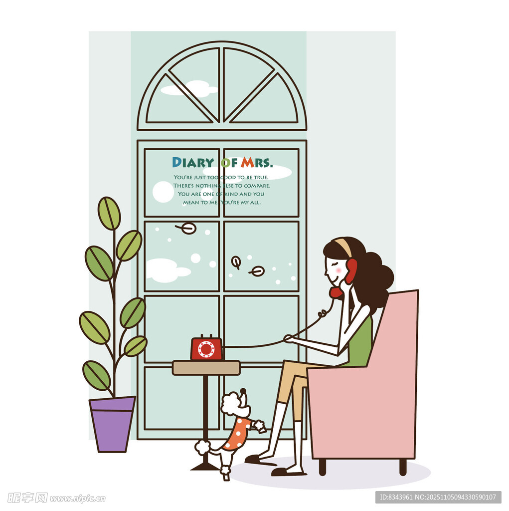 女子愜意于窗邊咖啡館