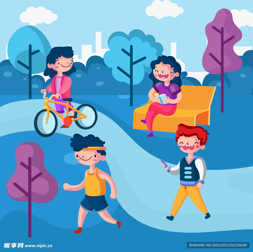 戶外歡樂時(shí)光的兒童活動(dòng)