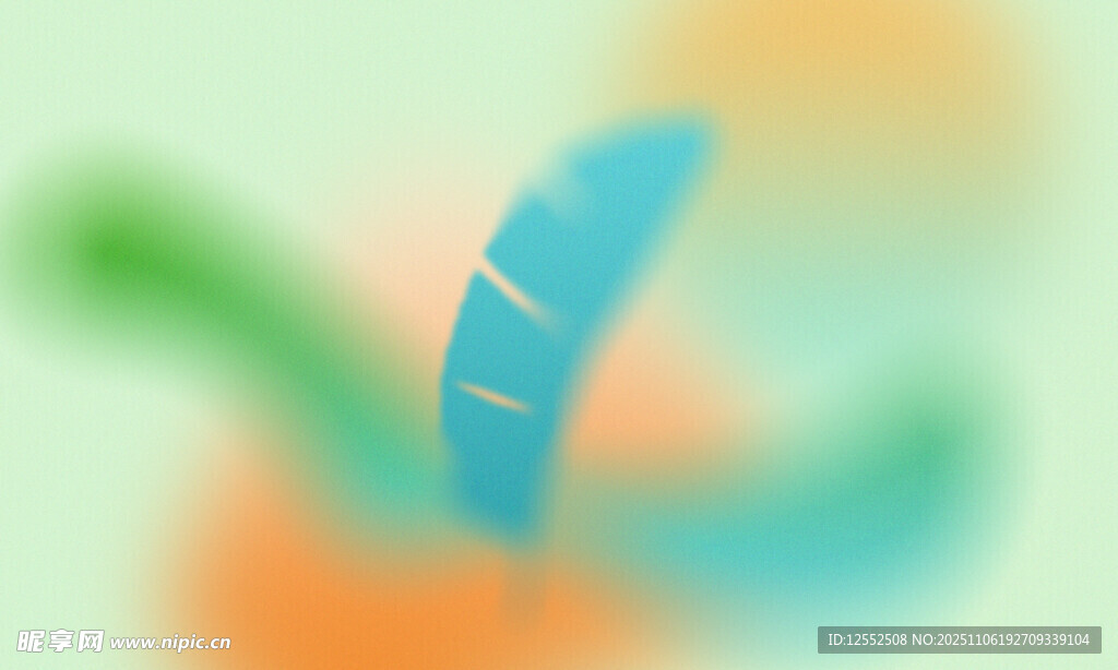 多彩抽象植物元素圖案