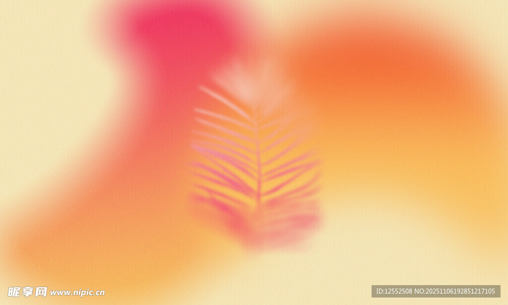 夢(mèng)幻漸變背景中的葉片