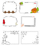 手繪卡通邊框圖案集合