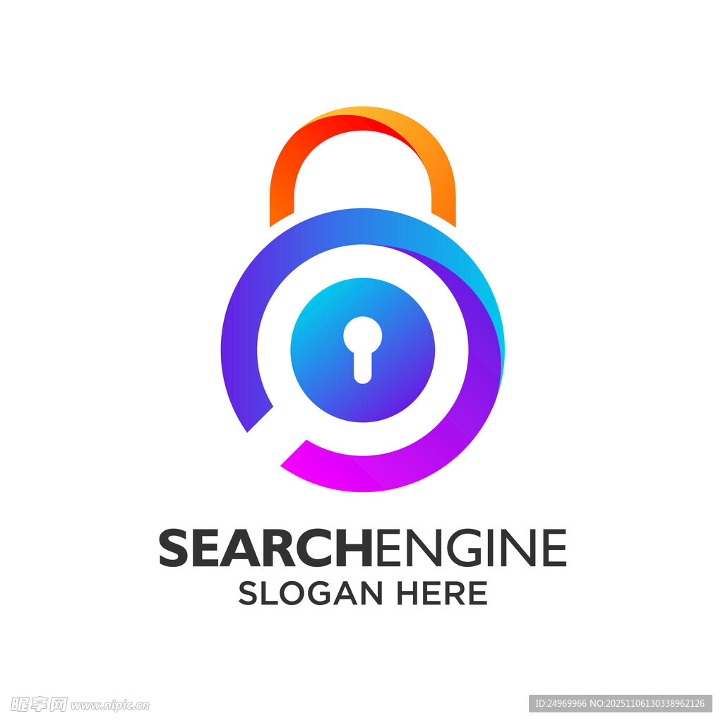 鎖形多彩搜索引擎標志