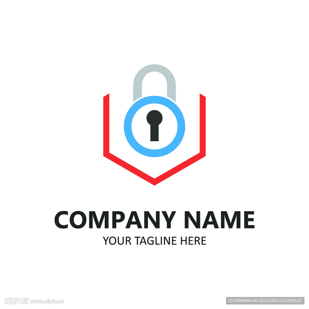 盾牌鎖形企業(yè)安全標(biāo)志