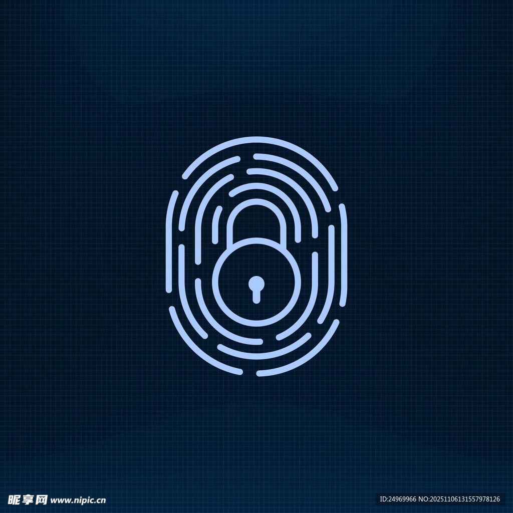 指紋鎖圖標(biāo)設(shè)計(jì)