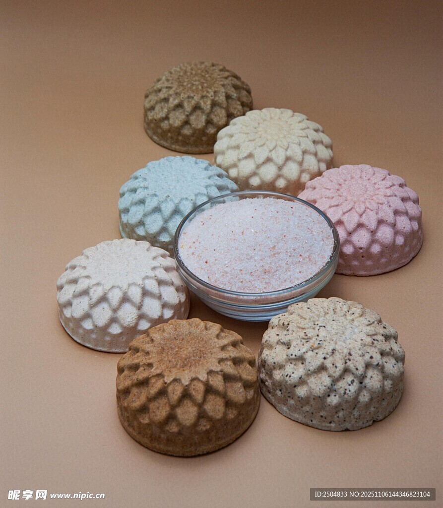 多彩花紋圓形香薰蠟燭