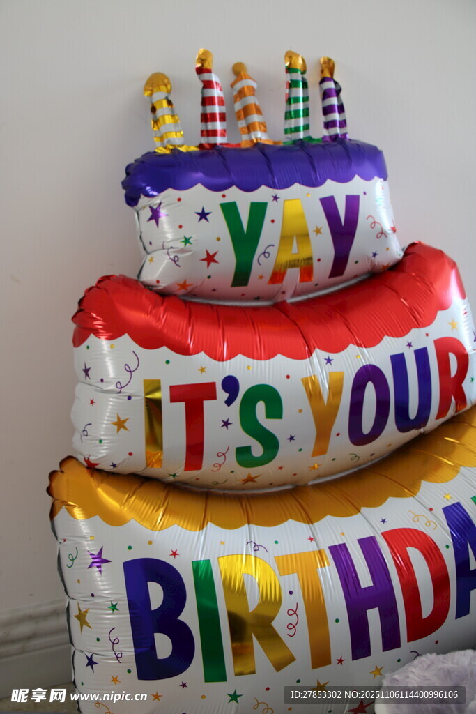 三層生日主題氣球裝飾