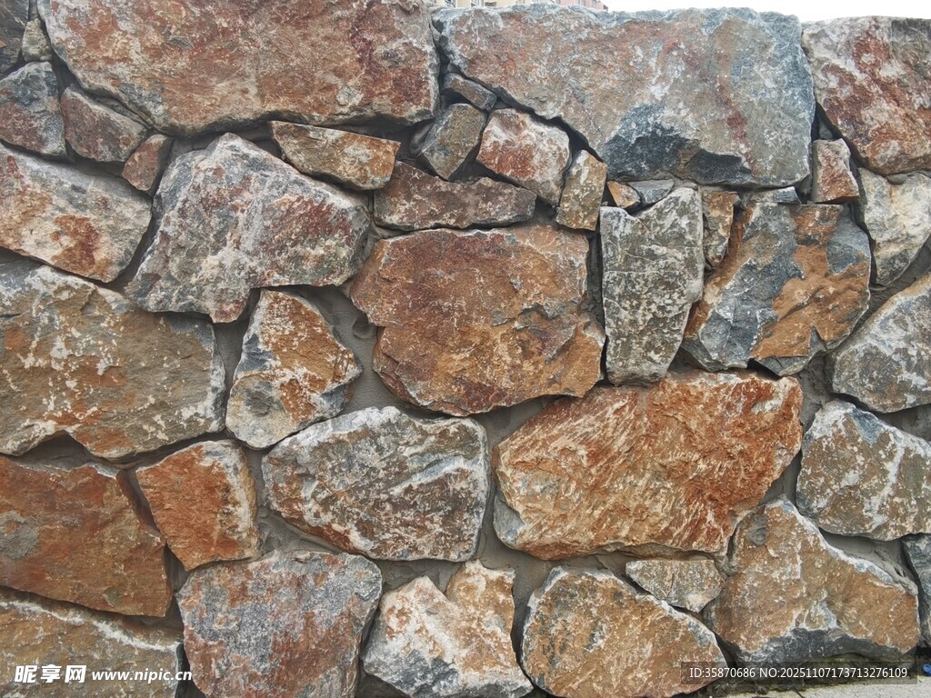 石砌墻面紋理特寫