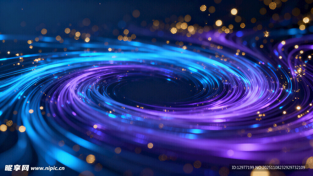 夢幻炫彩螺旋光線效果圖片