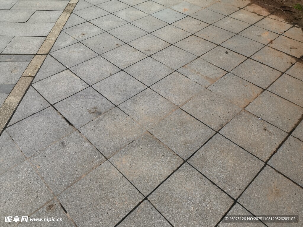 灰色方格地面紋理特寫