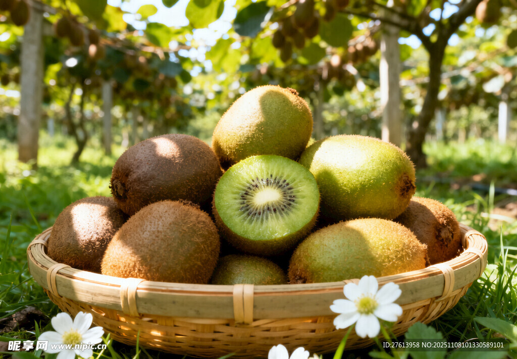竹籃中的獼猴桃