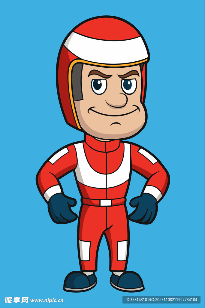 卡通賽車手形象
