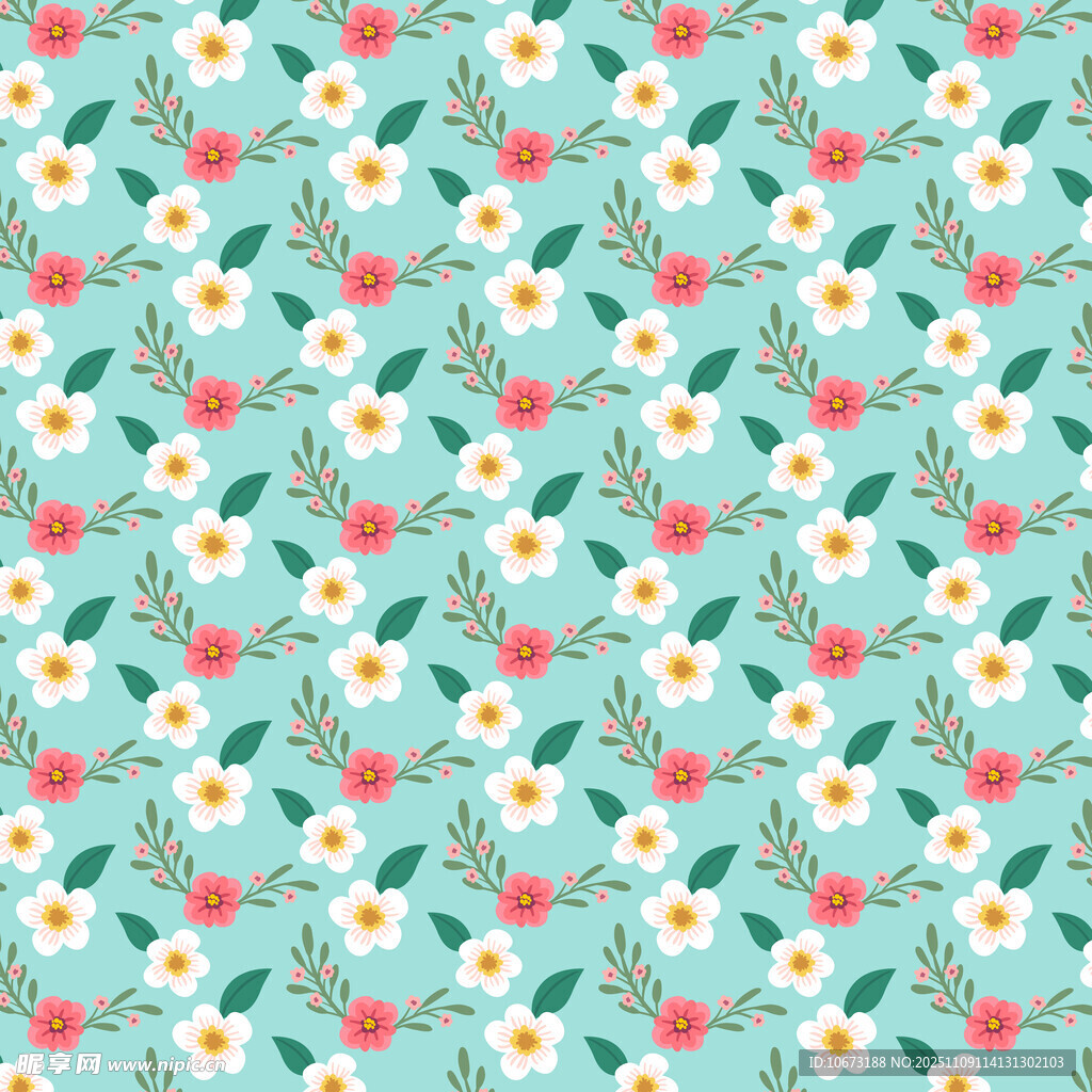 清新花卉圖案背景