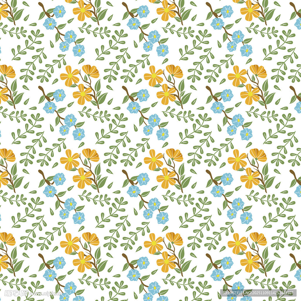 清新花卉圖案背景