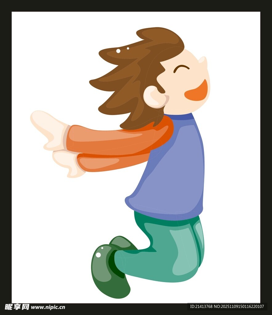 跳躍的快樂(lè)女孩