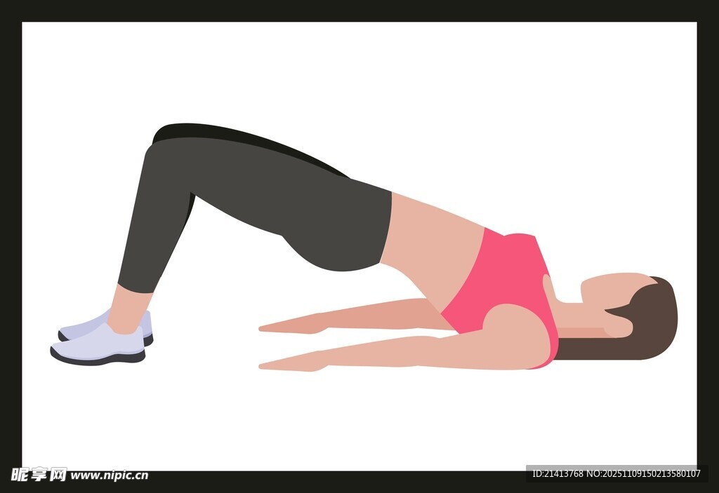 女性做臀橋健身動作