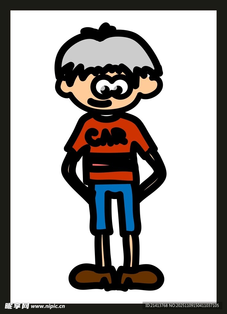 卡通形象的男孩