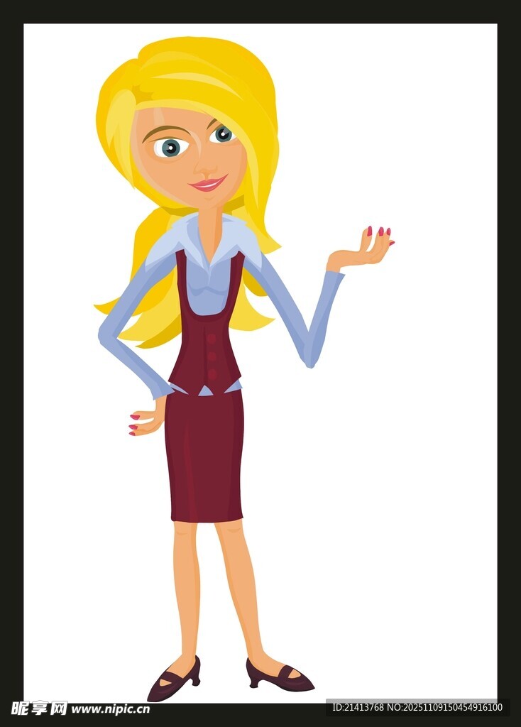 職業(yè)女性展示姿態(tài)