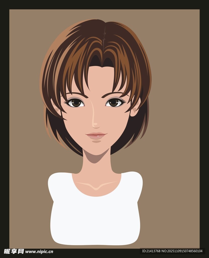 短發(fā)女性頭像