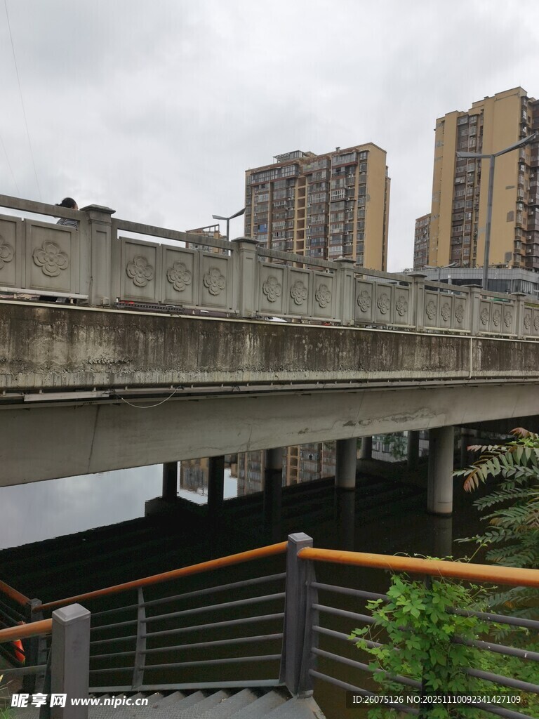 城市高架橋與周邊建筑景觀