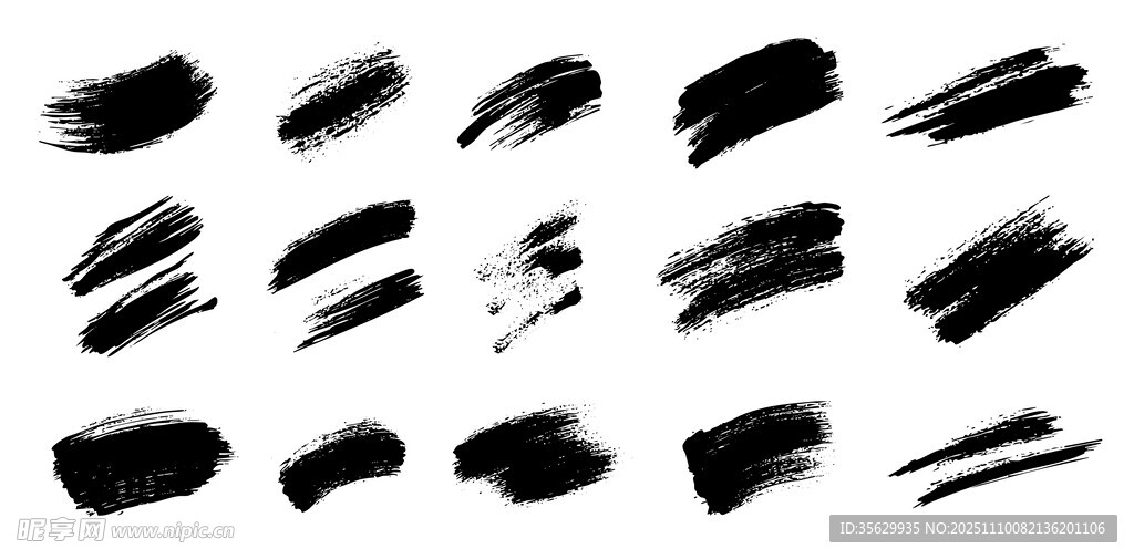 水墨筆刷素材 