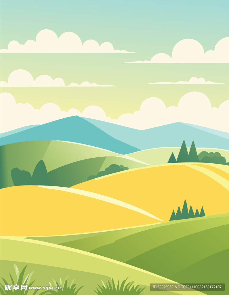 田園風(fēng)光插圖