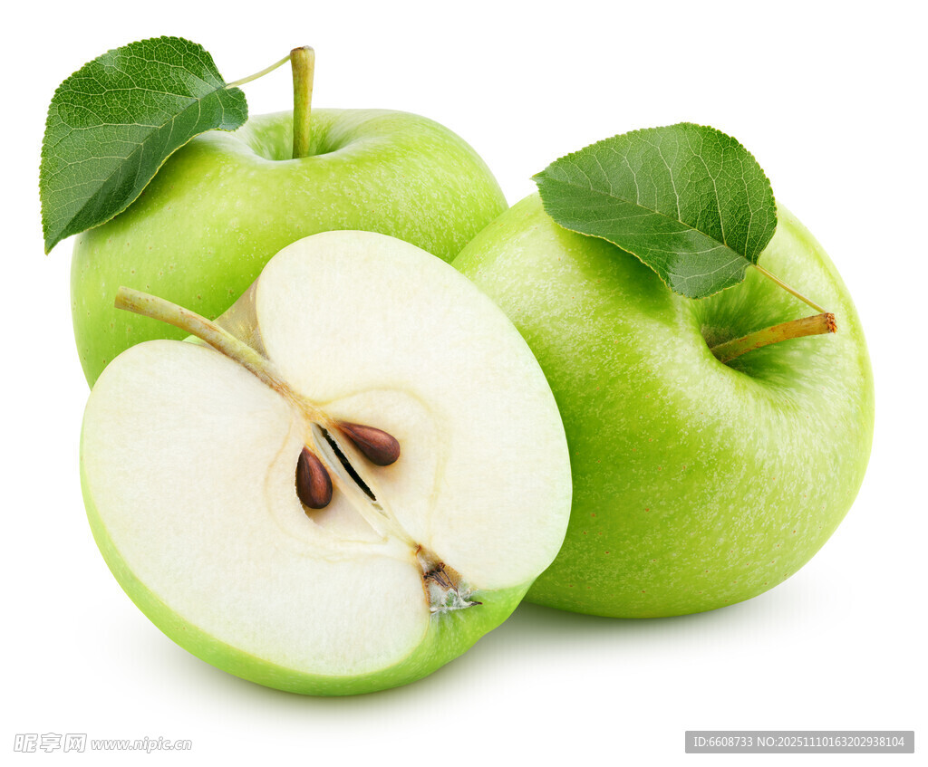 新鮮青蘋果飽滿多汁