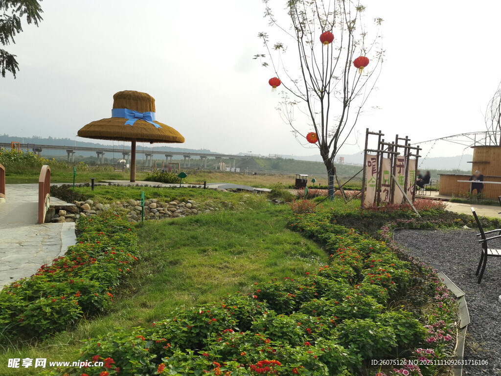 田園風光中的休閑景觀