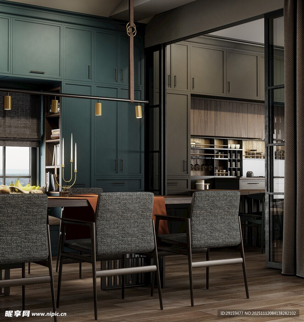 現(xiàn)代簡約風(fēng)餐廳室內(nèi)場景