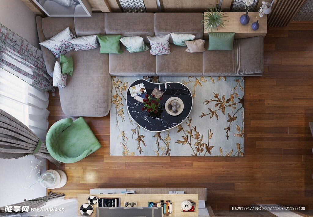 現(xiàn)代風(fēng)客廳家居布置展示