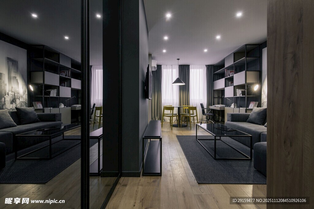 現(xiàn)代簡約風格室內(nèi)客廳場景