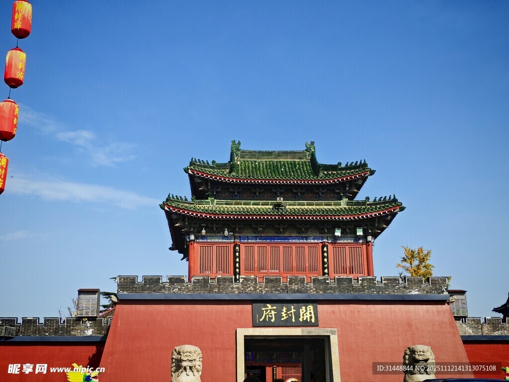 中式古建筑城樓景觀