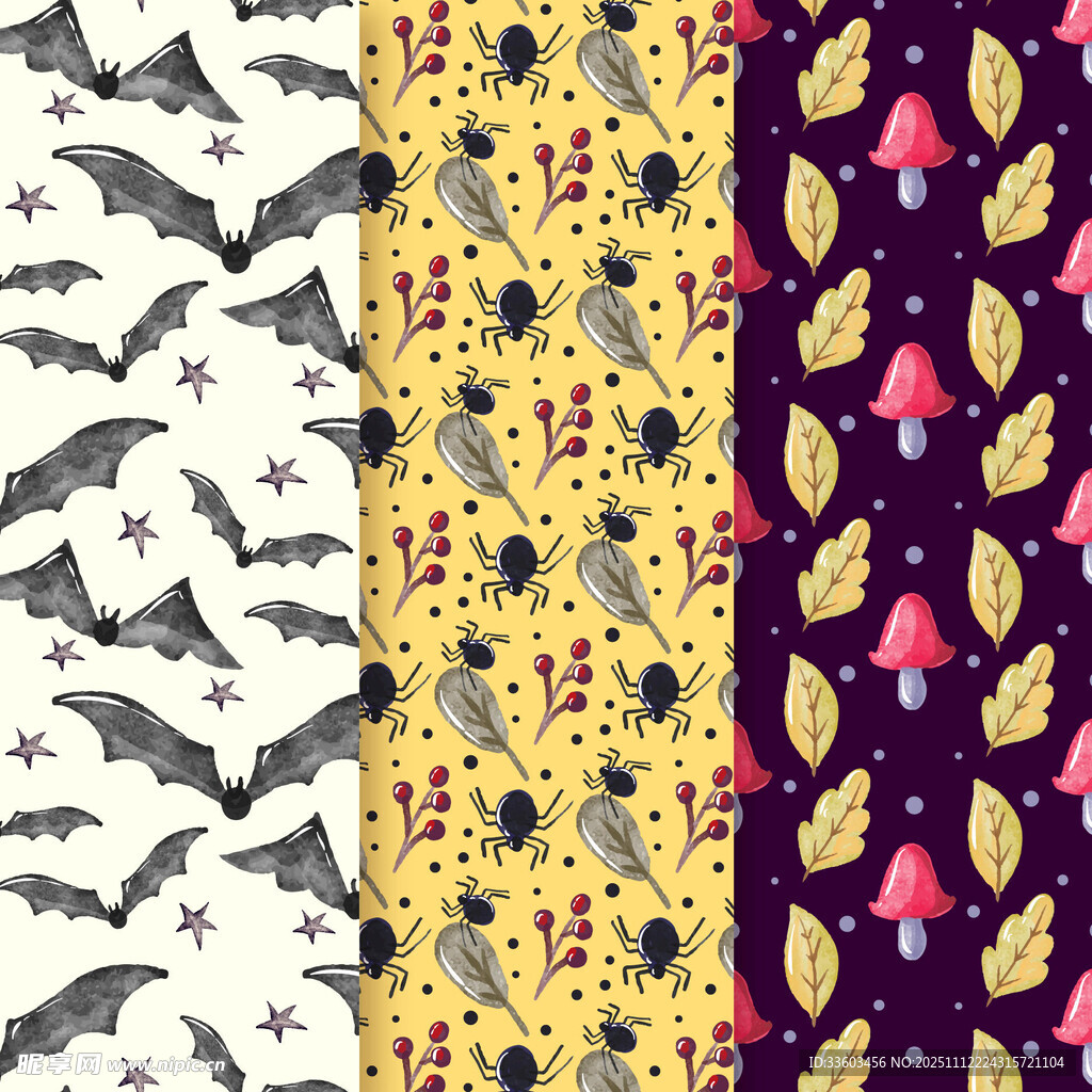 多彩圖案布料紋理展示