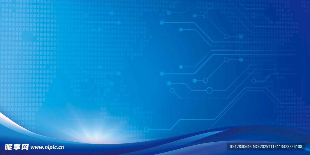 藍(lán)色科技風(fēng)波浪背景圖