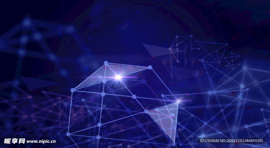 科技感幾何網(wǎng)絡(luò)圖形