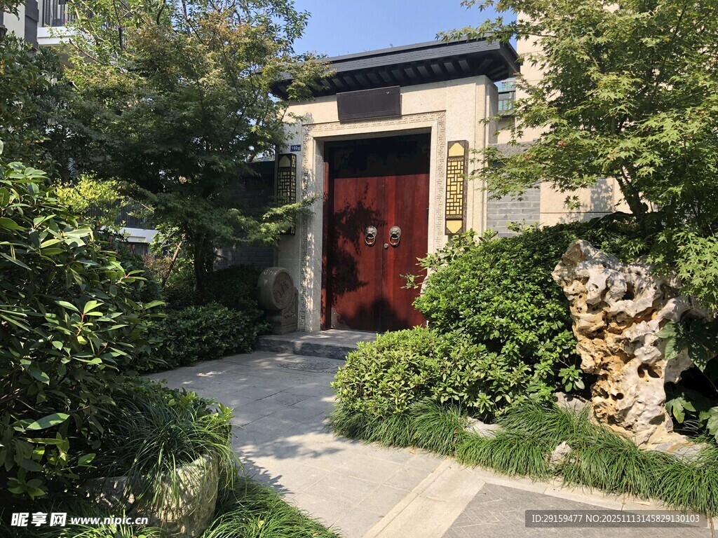 中式庭院入戶(hù)景致