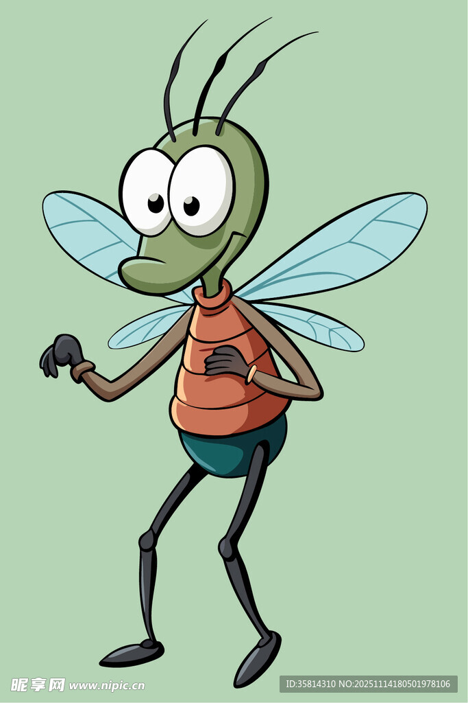 卡通蚊子造型活力滿滿