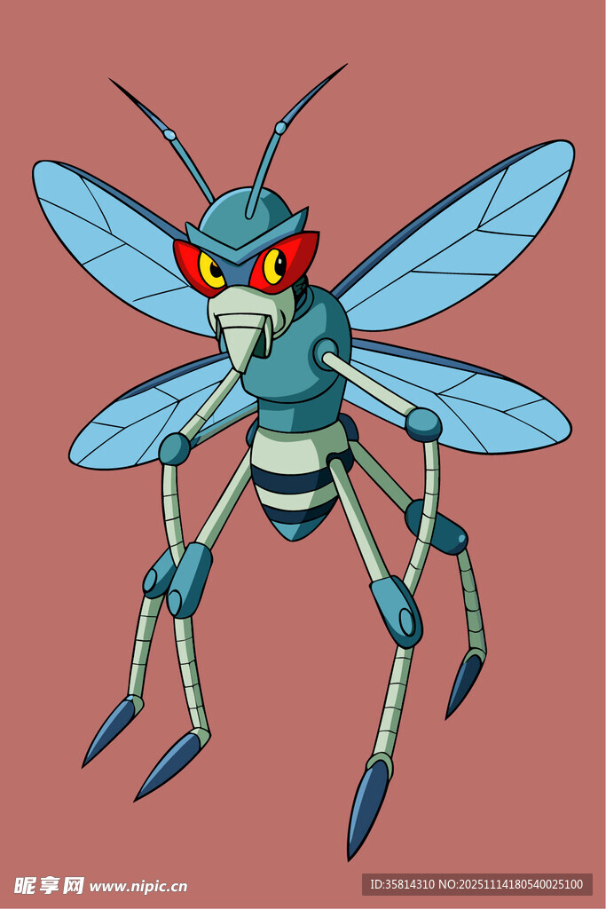 科幻風(fēng)機(jī)械昆蟲插畫