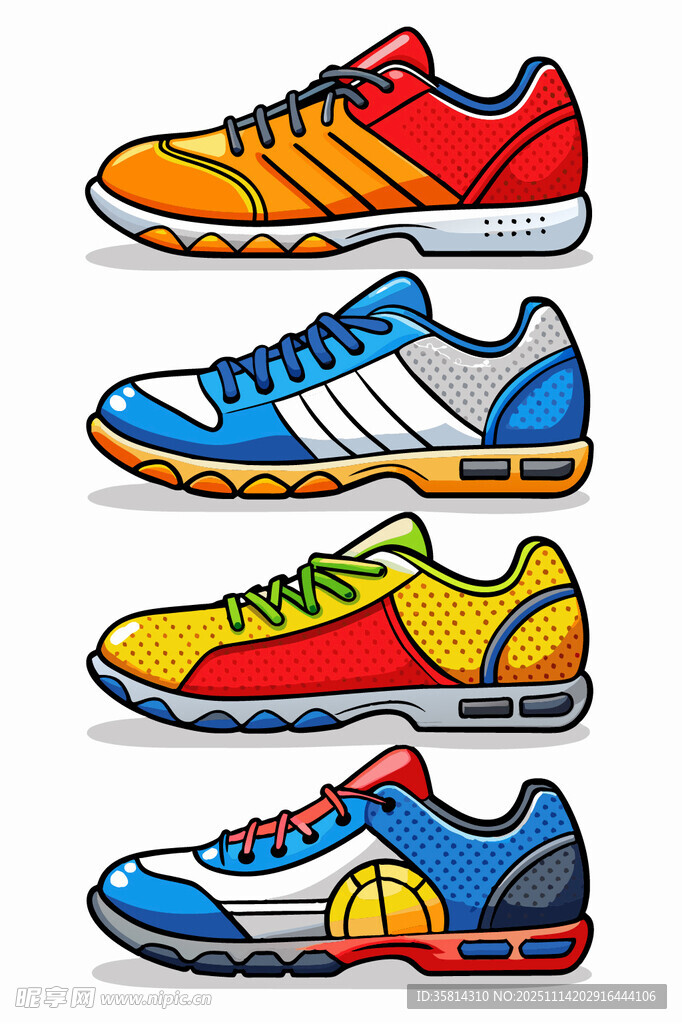 多彩運動鞋展示