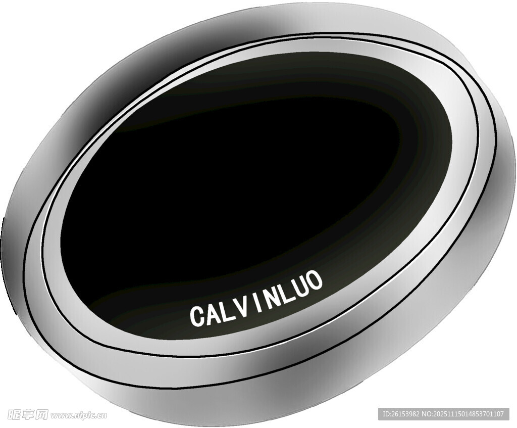 圓形黑色金屬質(zhì)感物件白墨 直噴