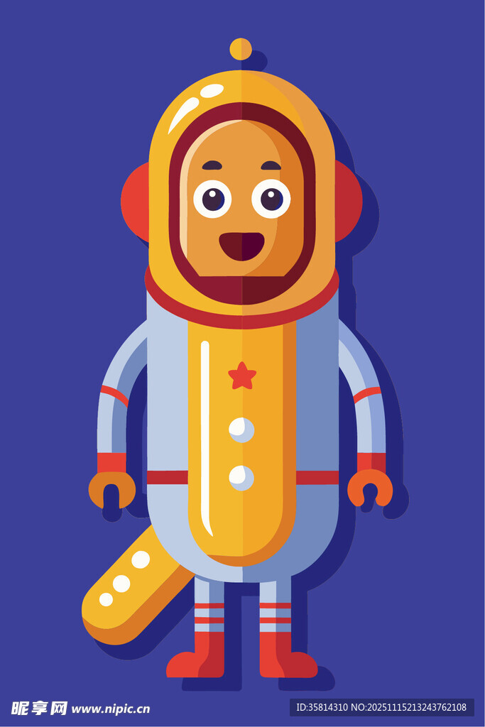 可愛卡通宇航員形象