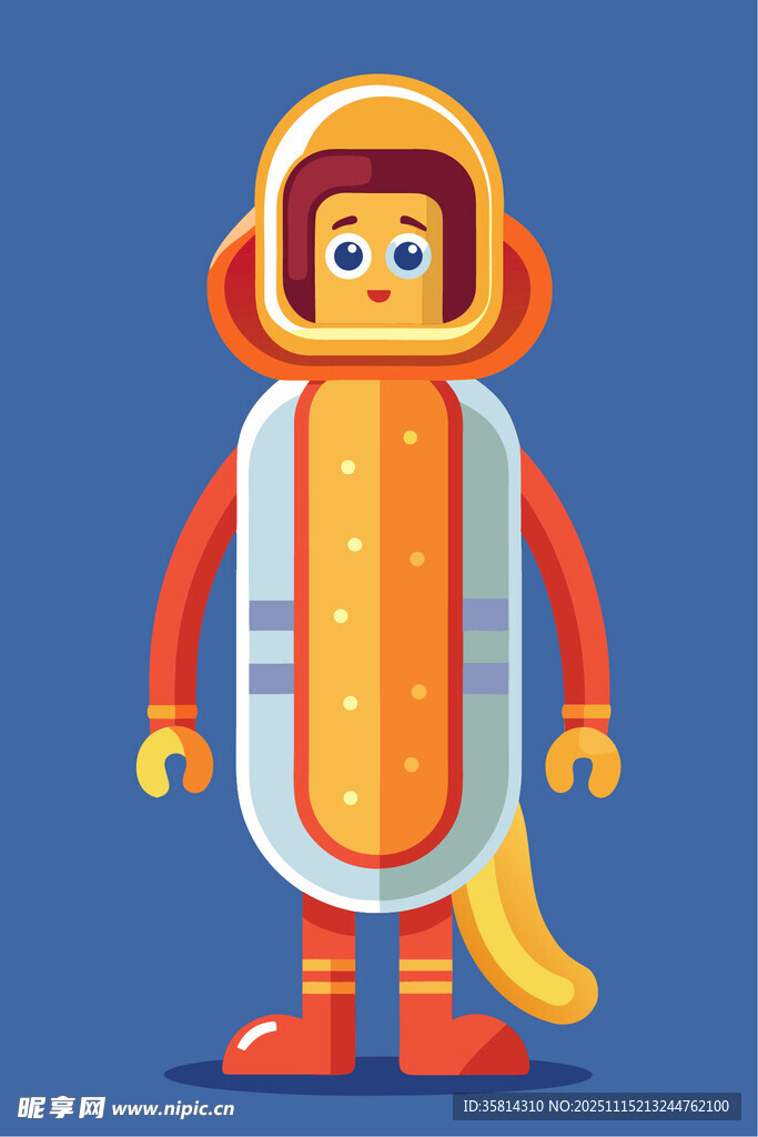 穿宇航服的香蕉猴子