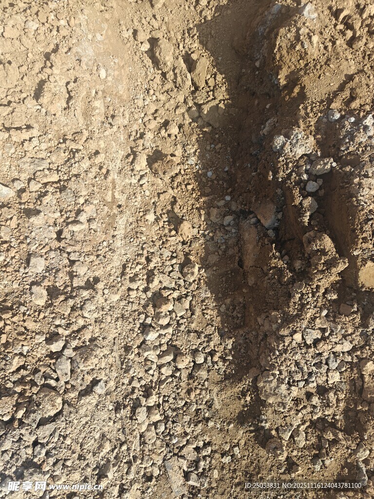 粗糙沙石地面特寫