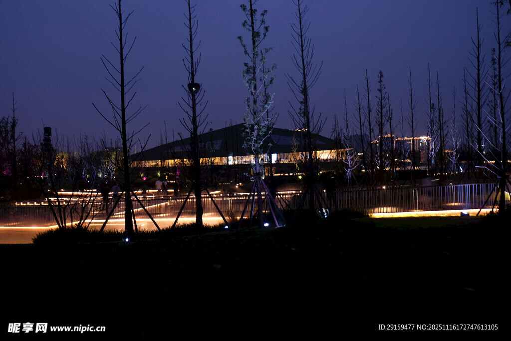 夜幕下的城市景觀