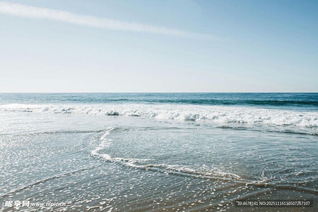 海邊沙灘海浪美景