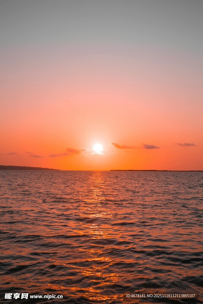 海上壯麗日出美景